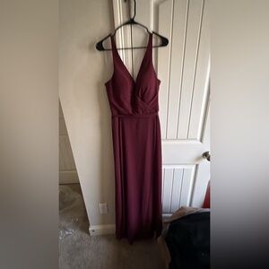 Chic Wine Maxi Dress